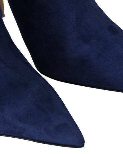 Jimmy Choo Pop Blue Crystal-Strap Heeled Boots