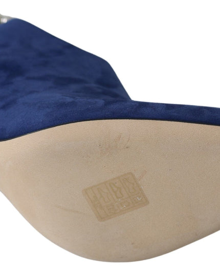 Jimmy Choo Pop Blue Crystal-Strap Heeled Boots