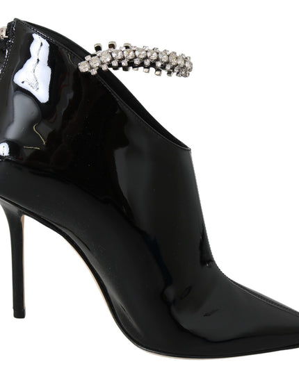 Jimmy Choo Elegant Black Patent Heeled Boots