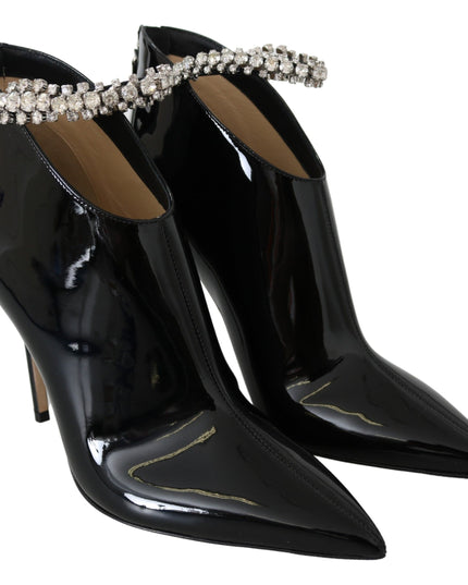 Jimmy Choo Elegant Black Patent Heeled Boots