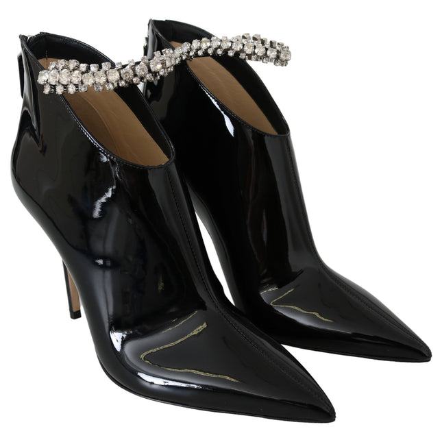 Jimmy Choo Elegant Black Patent Heeled Boots