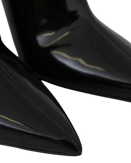 Jimmy Choo Elegant Black Patent Heeled Boots