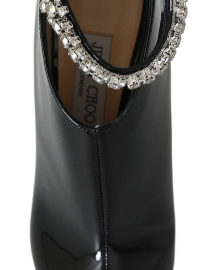 Jimmy Choo Elegant Black Patent Heeled Boots