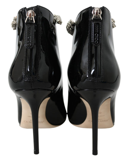Jimmy Choo Elegant Black Patent Heeled Boots