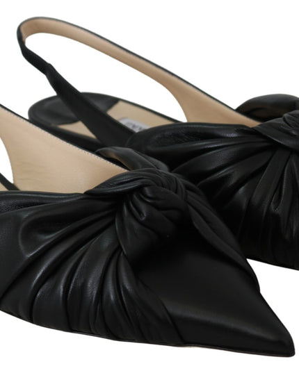 Jimmy Choo Elegant Pointed Toe Leather Flats