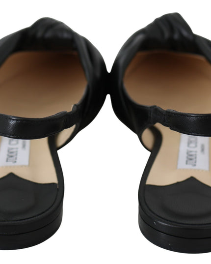 Jimmy Choo Elegant Pointed Toe Leather Flats