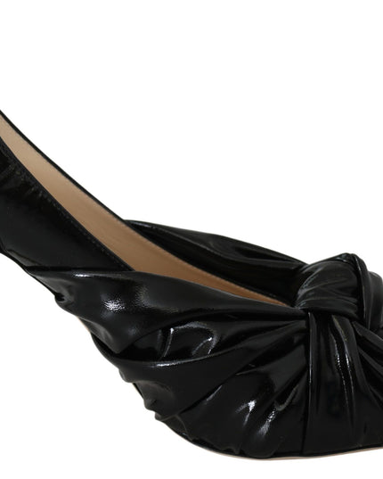 Jimmy Choo Elegant Black Leather Pointed Toe Pumps