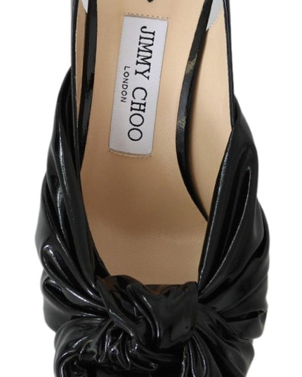 Jimmy Choo Elegant Black Leather Pointed Toe Pumps
