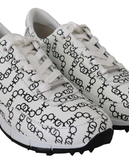 Jimmy Choo Elegant Monochrome Leather Sneakers