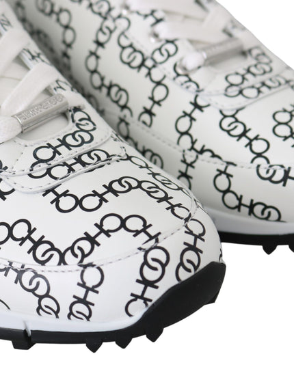 Jimmy Choo Elegant Monochrome Leather Sneakers