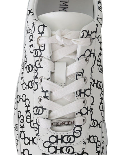 Jimmy Choo Elegant Monochrome Leather Sneakers
