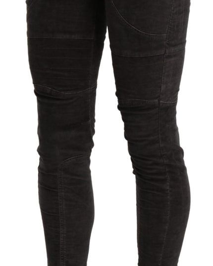 Ermanno Scervino Brown Velvet Capri Cropped Cotton Pants