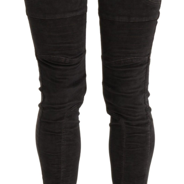 Ermanno Scervino Brown Velvet Capri Cropped Cotton Pants