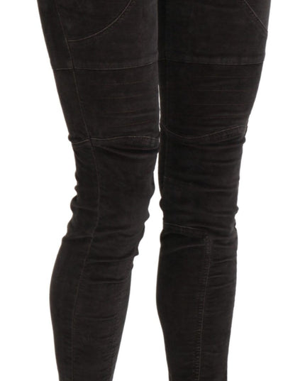 Ermanno Scervino Brown Velvet Capri Cropped Cotton Pants