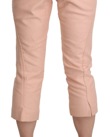 Ermanno Scervino Pink Low Waist Skinny Cropped Capri Pants