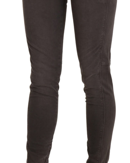 Ermanno Scervino Brown Low Waist Skinny Slim Trouser Cotton Jeans