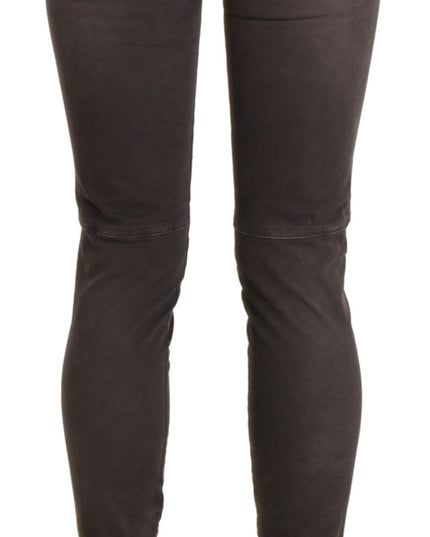 Ermanno Scervino Brown Low Waist Skinny Slim Trouser Cotton Jeans