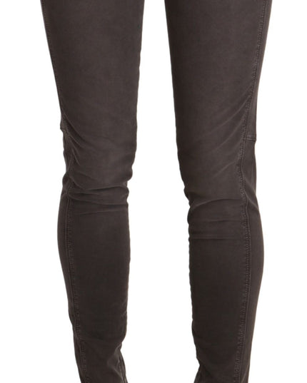 Ermanno Scervino Brown Low Waist Skinny Slim Trouser Cotton Jeans