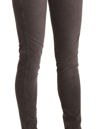 Ermanno Scervino Brown Low Waist Skinny Slim Trouser Cotton Jeans