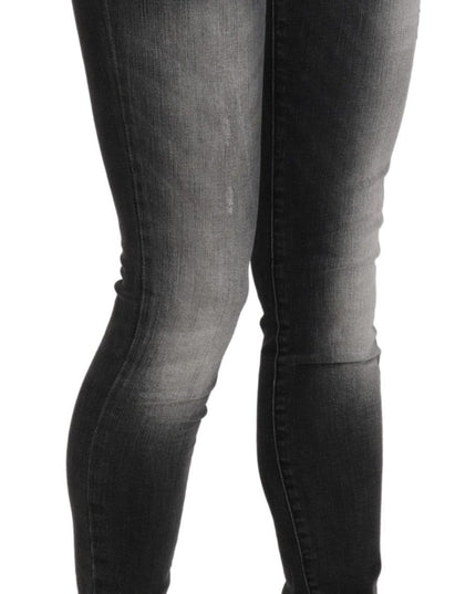 Acht Black Gray Washed Skinny Trouser Cotton Jeans