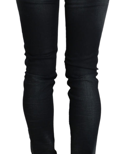 Acht Blue Washed Low Waist Skinny Denim Trouser