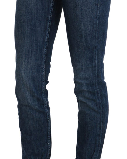 Acht Blue Washed Low Waist Skinny Denim Trouser