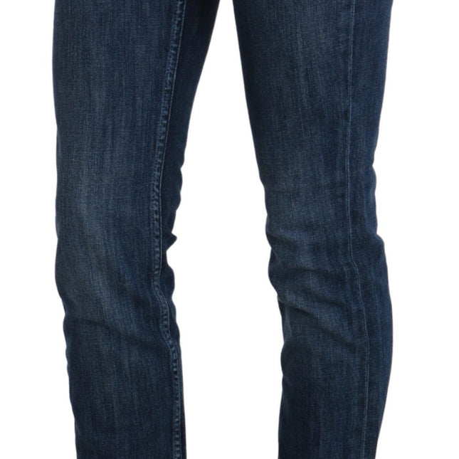 Acht Blue Washed Low Waist Skinny Denim Trouser