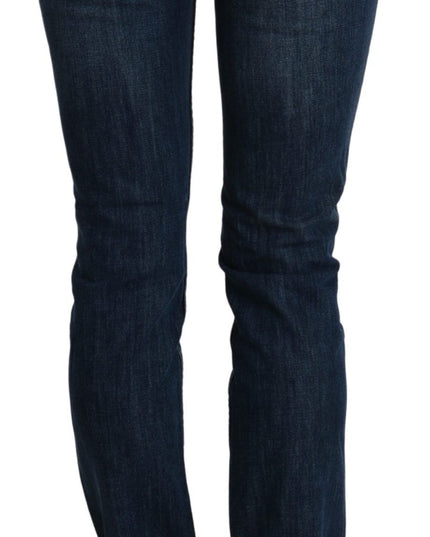 Acht Blue Washed Low Waist Skinny Denim Trouser