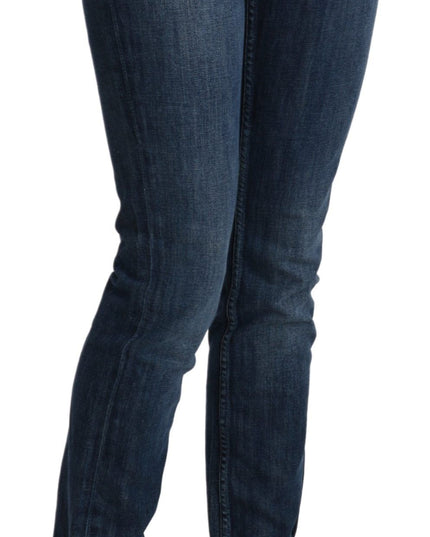 Acht Blue Washed Low Waist Skinny Denim Trouser