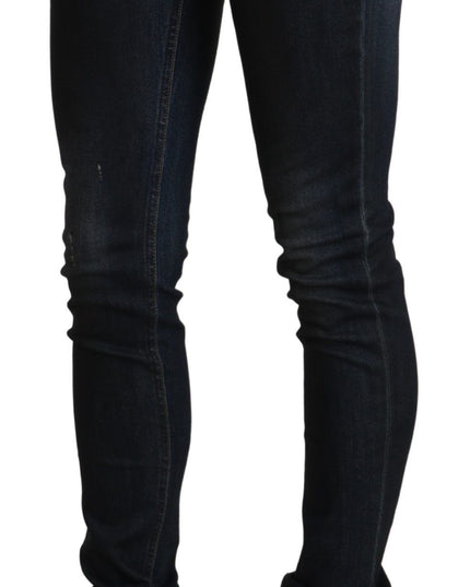 Acht Black Washed Low Waist Skinny Denim Jeans