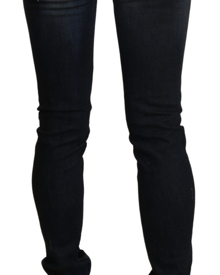 Acht Black Washed Low Waist Skinny Denim Jeans