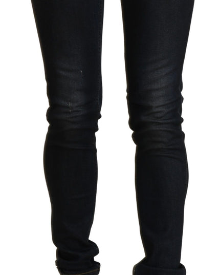 Acht Black Washed Low Waist Skinny Denim Jeans