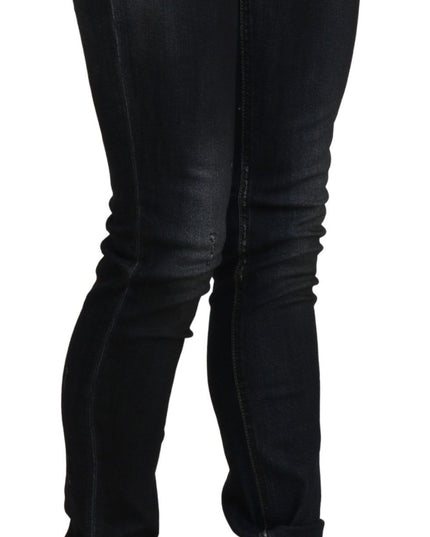 Acht Black Washed Low Waist Skinny Denim Jeans