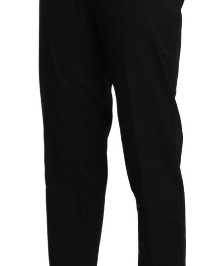 BENCIVENGA Black High Waist Straight Cropped Dress Pants