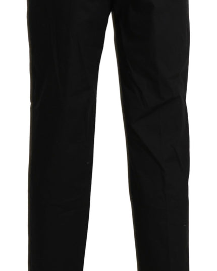 BENCIVENGA Black High Waist Straight Cropped Dress Pants