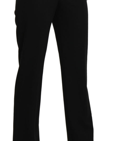 BENCIVENGA Black High Waist Straight Formal Dress Trouser