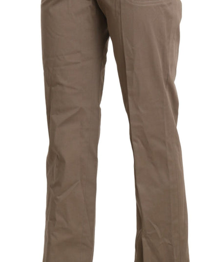 BENCIVENGA Brown High Waist Straight Dress Trouser Pants