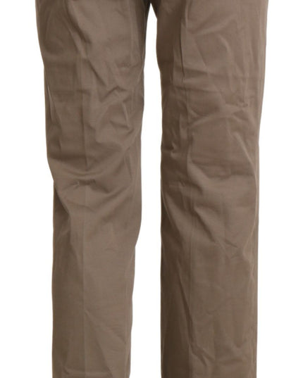 BENCIVENGA Brown High Waist Straight Dress Trouser Pants