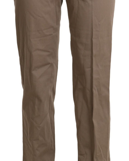 BENCIVENGA Brown High Waist Straight Dress Trouser Pants