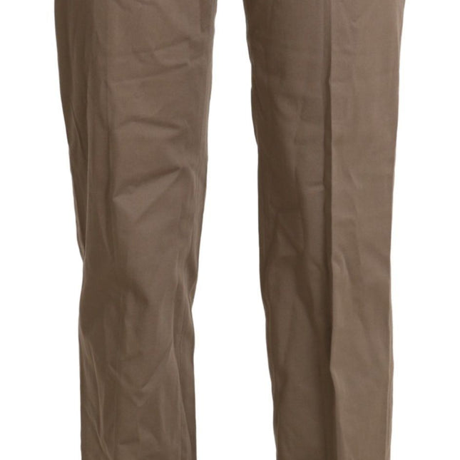 BENCIVENGA Brown High Waist Straight Dress Trouser Pants