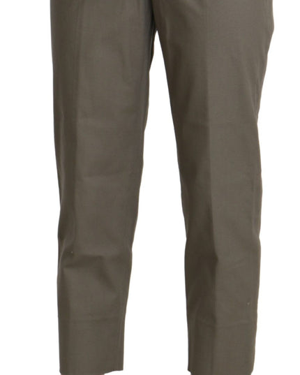 BENCIVENGA Gray High Waist Cropped Dress Trouser Pants