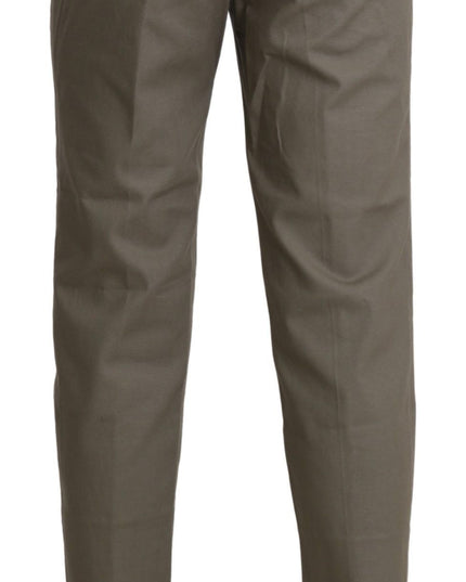 BENCIVENGA Gray High Waist Cropped Dress Trouser Pants