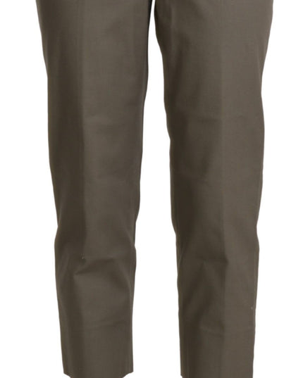 BENCIVENGA Gray High Waist Cropped Dress Trouser Pants