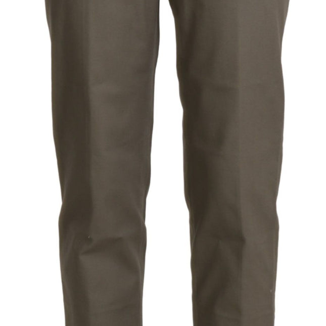 BENCIVENGA Gray High Waist Cropped Dress Trouser Pants