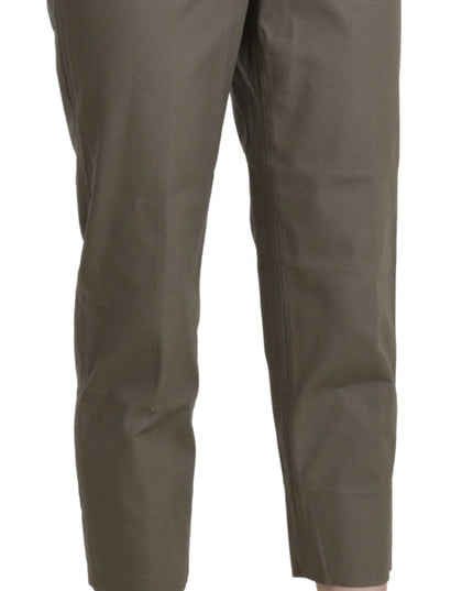 BENCIVENGA Gray High Waist Cropped Dress Trouser Pants