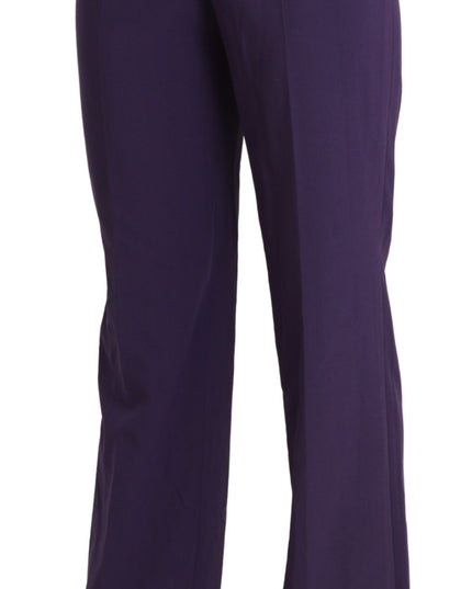 BENCIVENGA Purple High Waist Straight Dress Trouser Pants