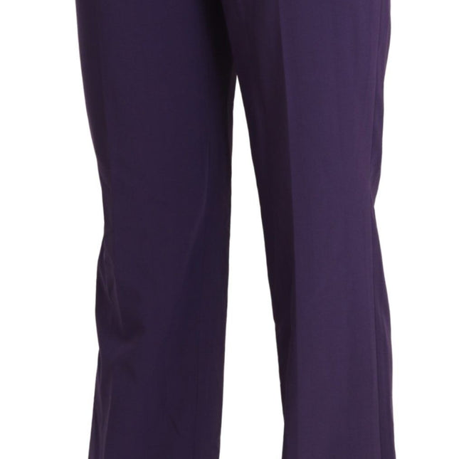 BENCIVENGA Purple High Waist Straight Dress Trouser Pants