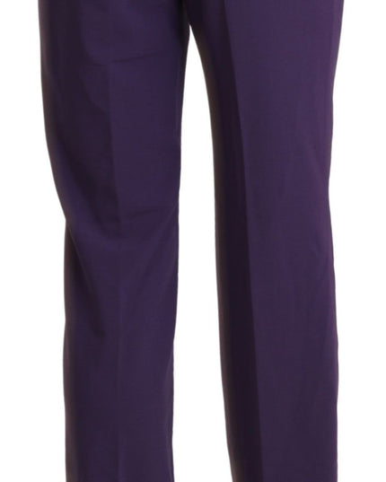 BENCIVENGA Purple High Waist Straight Dress Trouser Pants