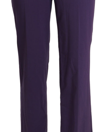BENCIVENGA Purple High Waist Straight Dress Trouser Pants