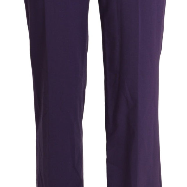 BENCIVENGA Purple High Waist Straight Dress Trouser Pants